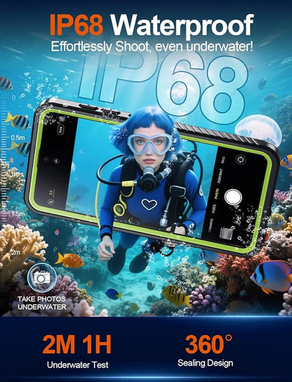 MOZOTER Designed for Samsung Galaxy S26 Plus Case Waterproof, Military Shockproof Full Body Cover with Built-in Screen & Lens Protector, IP68 Underwater Protection for S26 Plus 6.7" Green