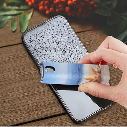WIRESTER Screen Cleaner Spray Kit, All-in-One Spray and Wipe Cleaner, Touchscreen Mist Cleaner for Cell Phones, Tablets, iPad, Computer, Laptop, TV and Car Screens - Seashells On The Beach