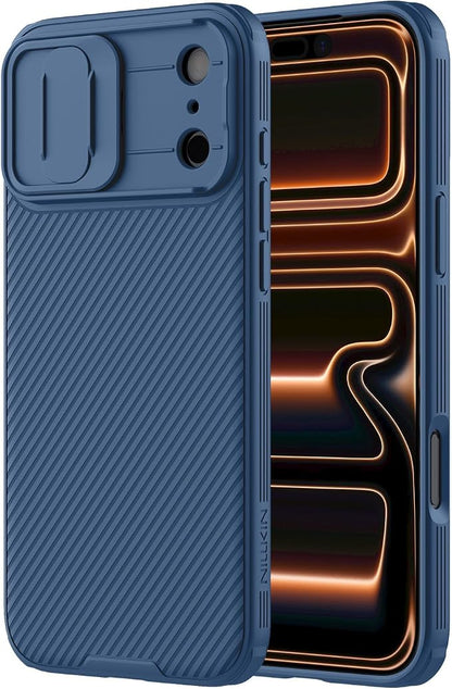 Nillkin for iPhone 17 Pro Max Case with Slide Camera Cover, Thin Slim Fit, Shockproof Protective, Protector Privacy, Phone Case iPhone 17 Pro Max Camera Lens Protector 6.9 inch, Blue