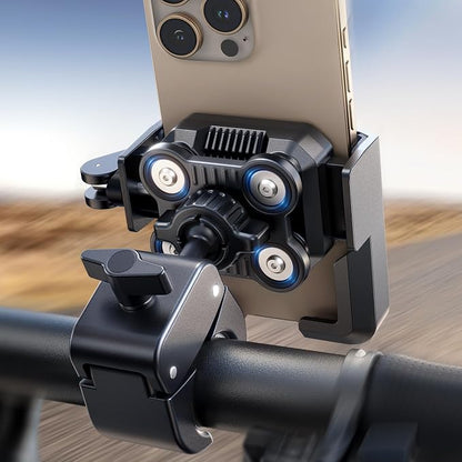JOYROOM Motorcycle Phone Mount Holder [Capture the Scenery Anytime][Dual Vibration Dampener] Electric Scooter Accessories Holder Handlebar for Electric Scooter/E-Bike/Stroller