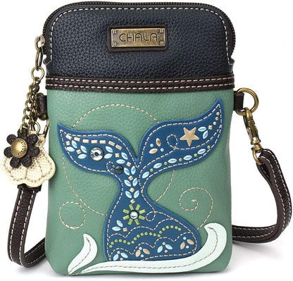 CHALA Dazzled Cell Phone Crossbody Purse-Women PU Leather Multicolor Handbag with Adjustable Strap