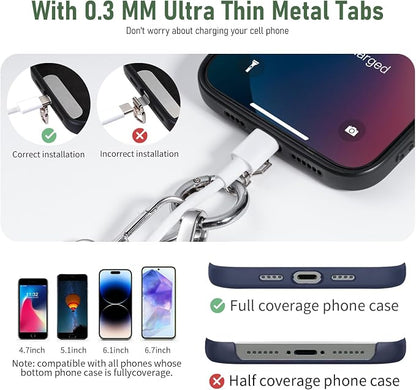 Clip and Go Strap for Phone with Wallet Crossbody Phone Lanyard and Detachable Checkered Bag with ID Window and RFID Pouch for Daily Travel.