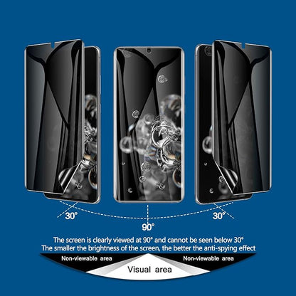 LYWHL 2+2 Pack for Samsung Galaxy S20 Ultra Privacy Screen Protector, Anti-Spy Black Full Adhesive Flexible Film + Camera Lens Glass Protector for Galaxy S20 Ultra
