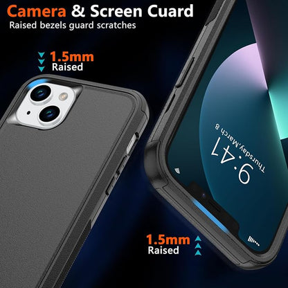 Diverbox for iPhone 13 Phone Case,iPhone 13 Magnetic Case [with Screen Protector & Camera Lens Protector ] Heavy Duty Phone Case for iPhone 13 (Magnetic Black)