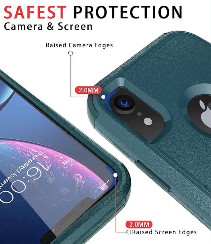 Diverbox for iPhone Xr Case [Shockproof] [Dropproof] [Dust-Proof],Heavy Duty Protection Phone Case Cover for Apple iPhone XR (Dark Green)