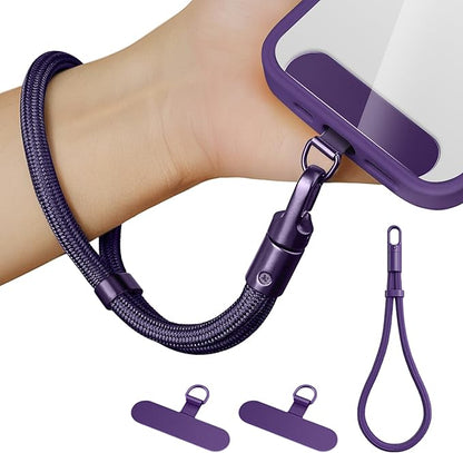 Anti Theft Phone Wrist Strap With 2 Metal Tether Tabs，Adjustable Wristlet & Hand Cell Phone Lanyard for Women and Men