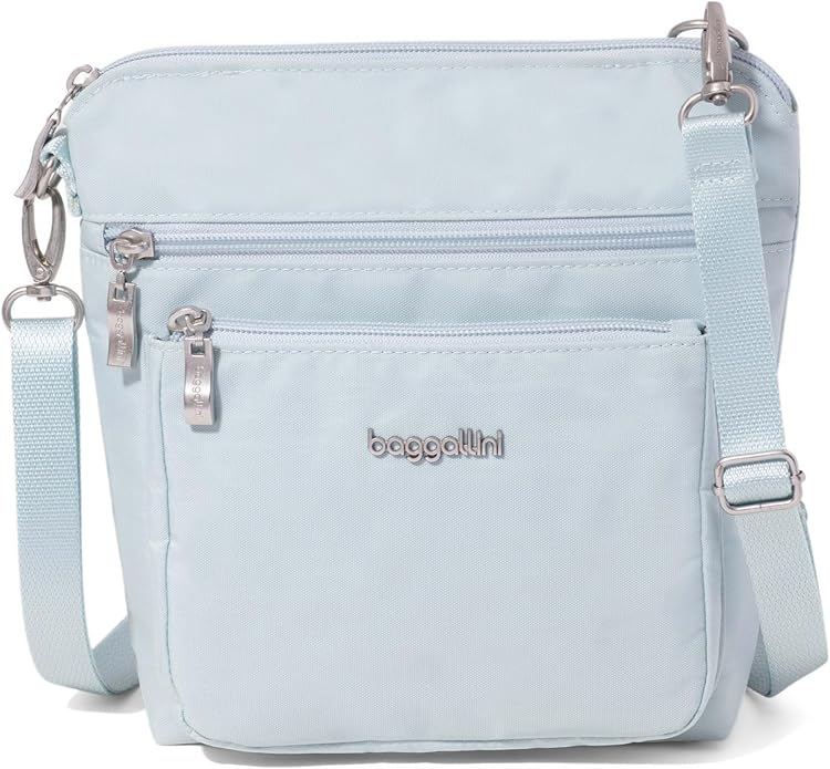 Baggallini Modern Pocket Crossbody Bag for Women, 8.5"x8.5" Handbag Purse with RFID, Lightweight Water-Resistant