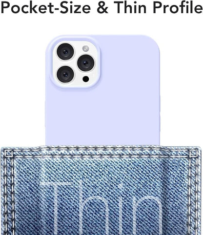 for iPhone 12/12 Pro Case Silicone Compatible with Magsafe Case, Ultra Slim Thin Magnetic Phone Cases Mag Safe, Cute Soft Rubber Gel Matte Wireless Charging Cover for Women, Purple Lavender