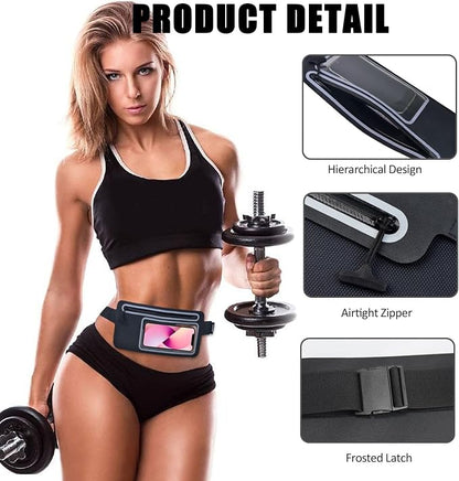 Dry Bags Waterproof Fanny Pack Women for Swimming Kayaking Men Running Belt Bag Beach Boating Rafting Water Sports Travel Kids Cell Phone Pouch, Small Waist Bag, Slim Hiking Waist Pack Black