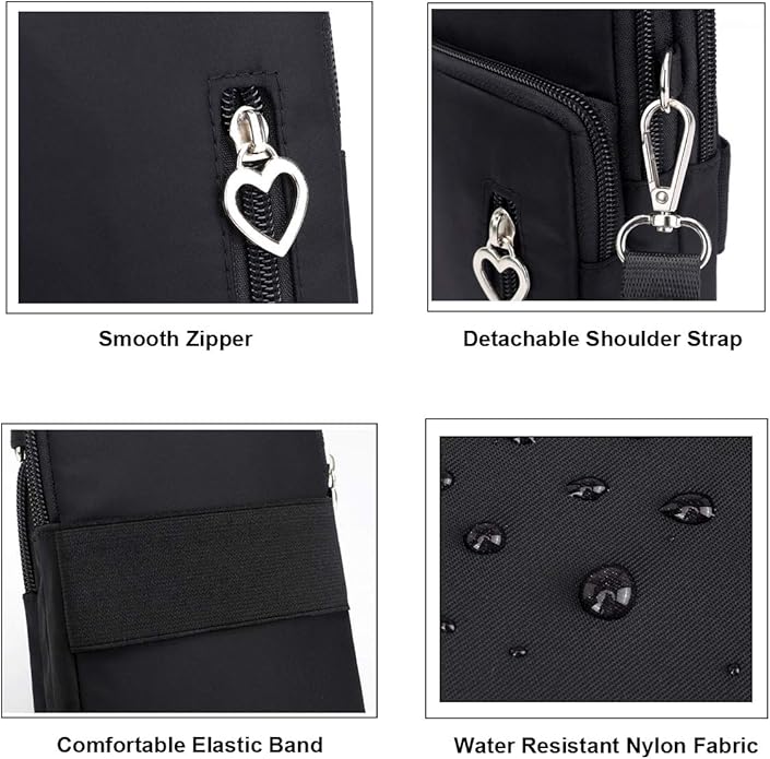 Phone Armband for iPhone 16 15 14 13 Pro/Pro Max, Samsung Galaxy S25 S24 Ultra Plus A16 A15 A06 - Crossboy Phone Purse Bag