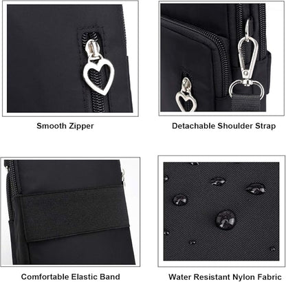Phone Armband for iPhone 16 15 14 13 Pro/Pro Max, Samsung Galaxy S25 S24 Ultra Plus A16 A15 A06 - Crossboy Phone Purse Bag