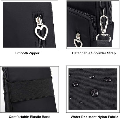 Phone Armband for iPhone 16 15 14 13 Pro/Pro Max, Samsung Galaxy S25 S24 Ultra Plus A16 A15 A06 - Crossboy Phone Purse Bag