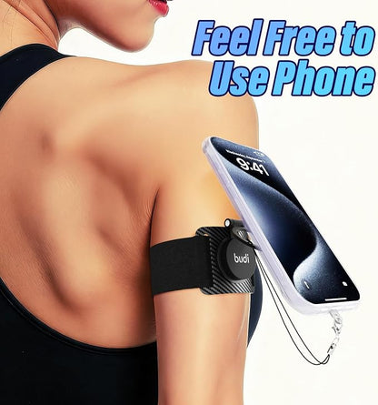 Armband for Phone for Running Armband Phone Holder 360 ° Rotatable Cell Phone Armband for iPhone17 16 Pro 15 14 13 12 11 Pro Max/Plus/XR/XS,Galaxy Magnetic Adjustable Sports Phone Holder