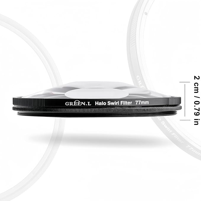 GREEN.L 58mm Spiral Halo Camera Lens Filter Halo Swirl Filter