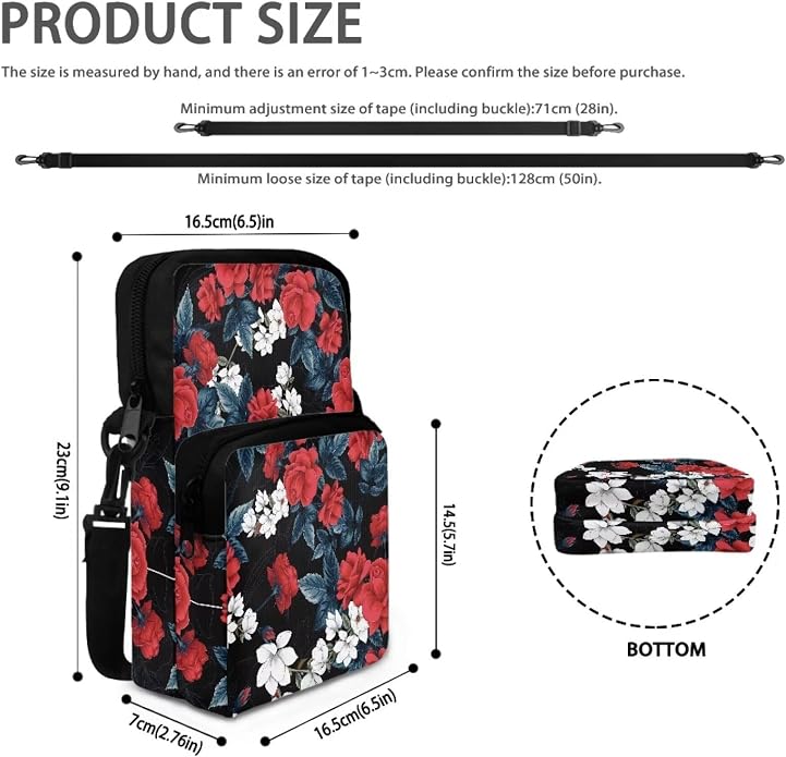 Men's Crossbody Bag, Small Cell Phone Wallet, Women's Shoulder Handbag, Travel Gym Bag