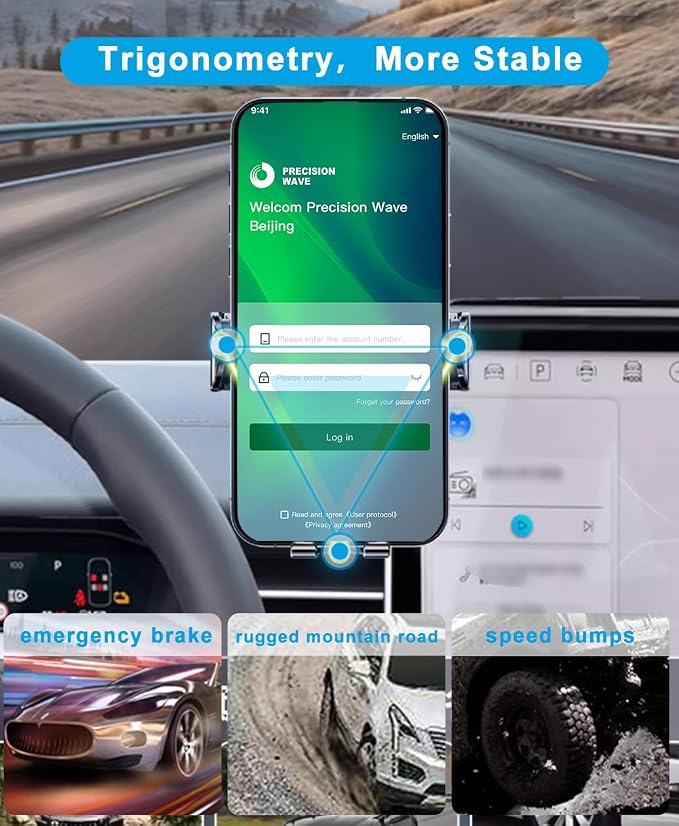 Car Phone Holder for VW/Volkswagen ID.4/ID4 Accessories 2021-2024 2022 2023 Only for 12inch Screen Phone Mount Cell Automobile Cradles Hands-Free 360 Degree Rotation
