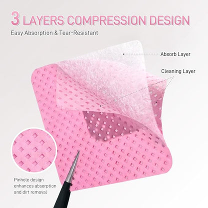 GAOY Lint Free Nail Wipes, 400 Pcs Nail Polish Remover Pads, Non-Woven Cotton Pads Gel Cleaning Wipes, Manicure Supplies for Professional Salon and DIY Art