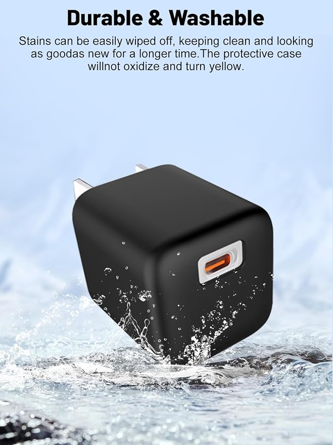 Silicone Protective Case for TORRAS IceNano 45W Charger, Full-Body Protective Cover with Precise Cutouts, Shockproof Dustproof Charging Block Protector Sleeve & Scratch-Resistant Sleeve (Black)