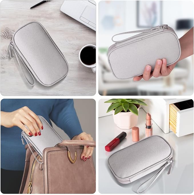 Universal Cable Organizer - Electronics Accessories Bag for Charger, Phone, Memory Card, Travel Gadget Bag (Grey)