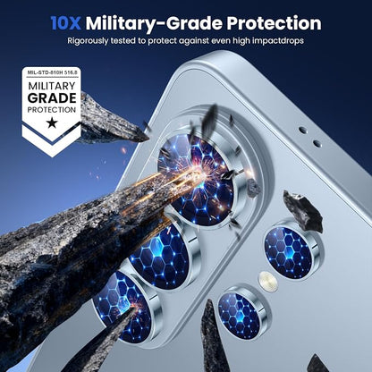WSKEN for Samsung Galaxy S26 Ultra Camera Lens Protector - Ultra Thin Case Friendly, 9H Shatterproof Tempered Glass with Anti Scratch Metal Circle Camera Screen Protector Cover Accessories, Blue
