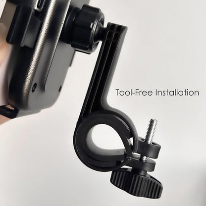 Bike Phone Holder 1 Pack, Mountain Motorcycle Phone Mount, 1s Lock & Quick Release Handlebar Cell Phone Cradle Clamp, Phone Clip for 4-6.9" Smartphones - Black (1)