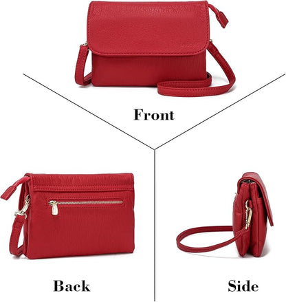 MINICAT RFID Blocking Small Crossbody Bags for Women Vegan Leather Mini Travel Purses Cell Phone Purse Cross Body Bag