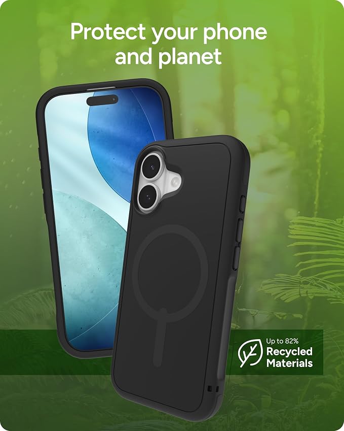 ZAGG Sedona Snap Case for iPhone 17 - Flood Black, Drop Protection (13ft/4m), Graphene-Reinforced Multi-Layer Protection, MagSafe Phone Case with Impact-Absorbing Bumpers, Slim & Lightweight