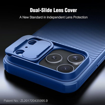 Nillkin Camshield Case for iPhone 17 Pro Max Case, [Built-in Dual Camera Cover][Slim Profile] [Military Grade Drop Protection] Shockproof Bumper Phone Case 6.9 inch 2025 Blue