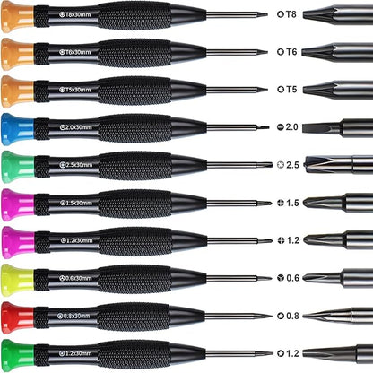 24 Pieces Opening Pry Tool Screwdriver Set Open Replace Screen Battery Repair Tools Kit for Fix Apple iPhone 17 16 15 14 13 12 11 X Pro Max Plus, iPad, iPod, Cellphone, Computer Tablet, Xbox