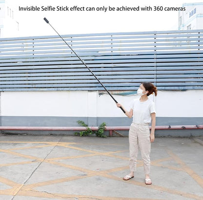 PellKing Long 77inch Invisible Selfie Stick for Insta360 ONE X5,X4, X3, X2, X, Insta360 ONE R, RS, DJI OSMO 360,GoPro Max, Insta 360 Camera 1/4" Extended Monopod Pole
