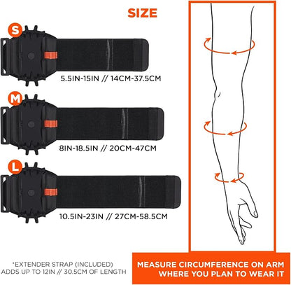 Ergodyne Squids 5545 Armband, Wristband Scanner Mount, Adjustable to Fit Phones, Scanners, Mobile Computers, PDA