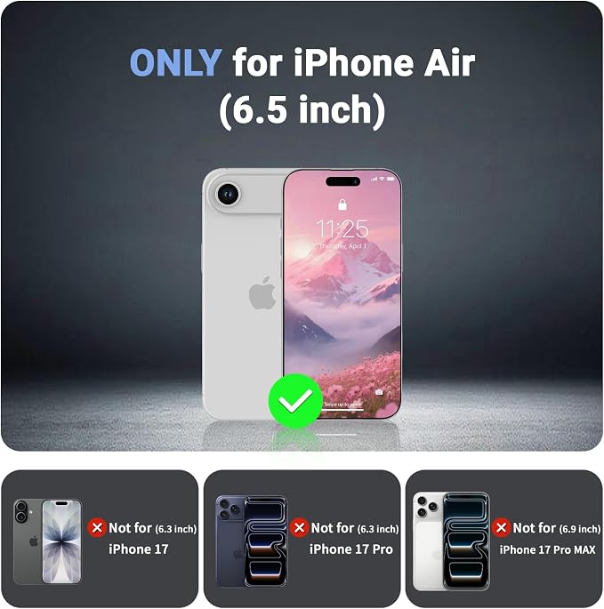 jaroco Magnetic for iPhone Air Case, [Compatible with MagSafe][Military Grade Drop Protection][Heavy Duty Protection][Non-Slip][Shockproof] 2-Layer Durable Bumper Phone Case 6.5''-Rose
