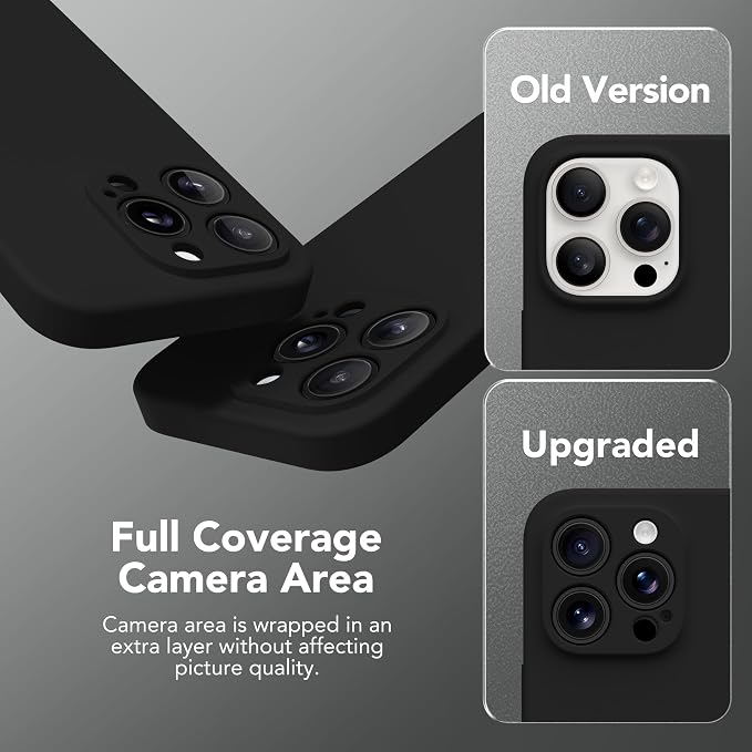 Magnetic for iPhone 14 Pro Max Case, Compatible with MagSafe, [Full Camera Protection][Screen Protector] Silicone Shockproof Protective Phone Case for iPhone 14 Pro Max 6.7", Black