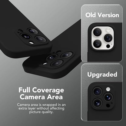 Magnetic for iPhone 12 Pro Max Case, Compatible with MagSafe, [Full Camera Protection][Screen Protector] Silicone Shockproof Protective Phone Case for iPhone 12 Pro Max 6.7", Black