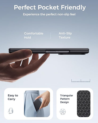 SSLOTSCASE Magnetic for Samsung Galaxy Z Fold 8 Ultra Case, Black | Stand, Compatible with MagSafe, Hinge Protection, Screen Protector, Heavy Duty Protective Rugged Men Women Phone Cover 2026
