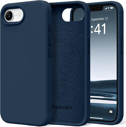 Magnetic for iPhone 17e/iPhone 16e Case, Compatible with MagSafe, [Soft Anti-Scratch Microfiber Lining] Slim Silicone Shockproof Protective Phone Case for iPhone 17e/16e 6.1", Cobalt Blue
