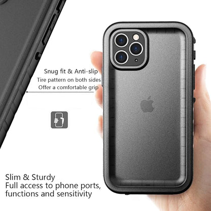Cozycase Waterproof Case for iPhone 11 Pro Max Underwater Shockproof Full-Body Rugged Bumper Sealed Case with Built-in Screen Protector for iPhone 11 Pro Max 6.5 inch-Black