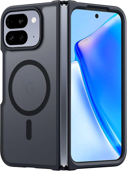 FNTCASE for Google Pixel 10-Pro-Fold Magnetic Case: Translucent Matte Textured Military Grade Drop Protection Cell Phone Cover - Slim Rugged Durable Shockproof Protective Bumper Cases