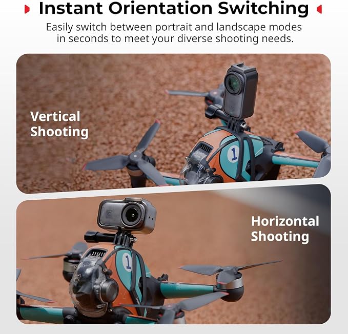 SmallRig Vertical to Horizontal Action Camera Case Kit for DJI Osmo Nano, with 1/4"-20 Locating Hole, Silicone Gasket, Cold Shoe, Quick Release Design, Ultra-Low-Angle Shooting