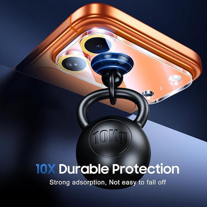 UniqueMe Compatible for 3 Pack iPhone 17 Pro Camera Lens Protector - [Drop Protection] [Case Friendly] 9H Tempered Glass Camera Cover Screen [Update New Version] - Glitter Gold