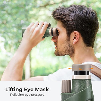 K&F Concept® 12X50 Monocular Telescope with Cleaning Cloth, FMC Lens & BAK4 Prism Telescopes for Adults, Sky Captain HD Monocular for Bird Watching Hunting Hiking Camping Travelling