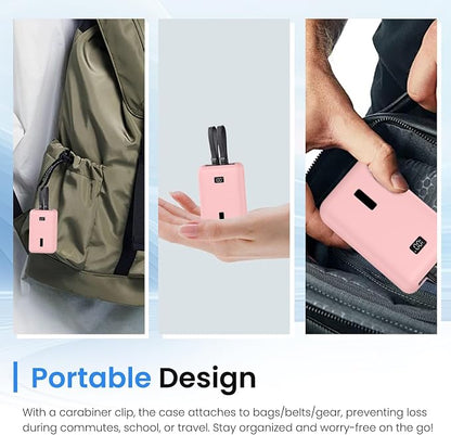 for Anker Zolo Power Bank 2025 Case,Silicone Protective Cover for Anker (20,000mAh 45W/30W) A1689/A1681,Shockproof Bumper with Charge-Through Design,Portable Travel Case,Pink