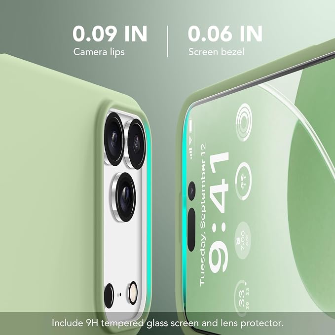GONEZ Magnetic for iPhone 17 Pro Max Case, Compatible with MagSafe, [Screen Protector + Camera Lens Protector], Liquid Silicone Anti-Scratch Shockproof Protective Phone Case 6.9 inch, Green