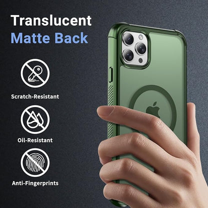jaroco Magnetic for iPhone 11 Pro Max Case, [Compatible with MagSafe][Military Grade Drop Protection][Heavy Duty Protection][Non-Slip][Shockproof] 2-Layer Durable Bumper Phone Case 6.5''-Army Green