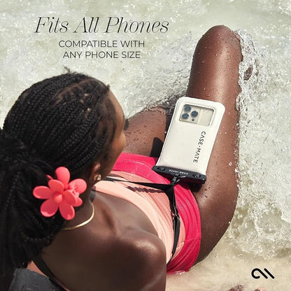 Case-Mate IP68 Waterproof Phone Pouch - Floating Waterproof Phone Case with Crossbody Lanyard - Beach Cruise Ship Travel Essentials - Compatible with All Devices - Touchscreen Friendly - Sand Dollar