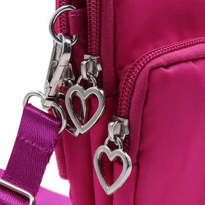 JUMISEE 3-Layers Crossbody Bag Cellphone Pouch Armband Wallet Nylon Smartphone Purse
