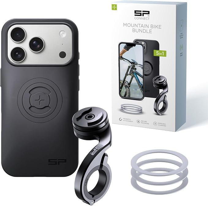 SP CONNECT Mountain Bike Bundle | SPC+ | Compatible with iPhone 17 Pro | Mountain Bike Phone Holder | Bike Phone Mount | Bicycle Accessories and Bike Phone Holder | Cell Phone Holder