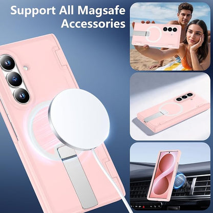 For Samsung Galaxy Z Fold 8 Ultra Case with Kickstand & Screen Protector | MagSafe-Compatible,Military Grade Drop Tested Non-Slip Slim Shockproof Case for Samsung Galaxy Z Fold 8 Ultra-Sakura Pink
