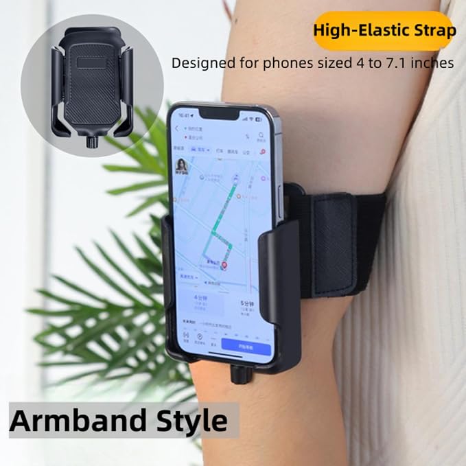 Running Armband 2-in-1 Wrist & Arm Phone Holder for Running/Cycling – 360° Swivel, Fits iPhone/Samsung 4.0-7.0 Inch Smartphones