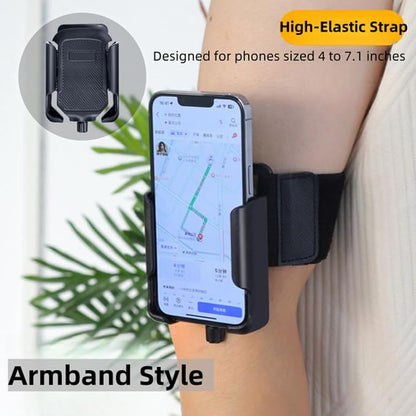Running Armband 2-in-1 Wrist & Arm Phone Holder for Running/Cycling – 360° Swivel, Fits iPhone/Samsung 4.0-7.0 Inch Smartphones
